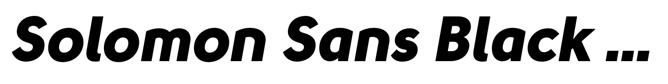 Solomon Sans Black Italic